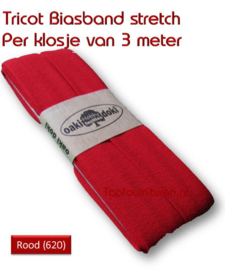 Tricot Biaisband Jersey rood