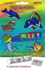 Patches dolfijnen en zeehond