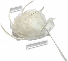 Veren corsage wit