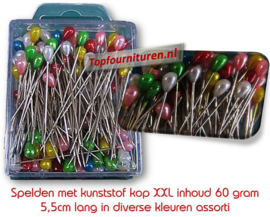 Spelden met kunststof kop XXL  5,5 cm