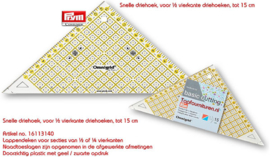 Driehoek Omnigrid voor half vierkante driehoeken tot 15cm