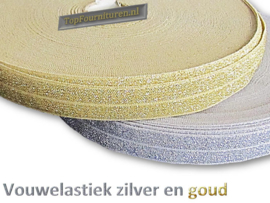 Vouwelastiek - afzetbies goud en zilver