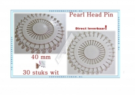 Pearl Headpins wit en gekleurd