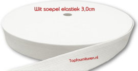 soepel bandelastiek wit 3cm