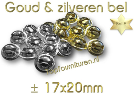 Belletjes zilver & goud Ø 20mm Bel E (staffelkorting)