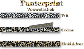 Vouwelastiek - afzetbies Panterprint