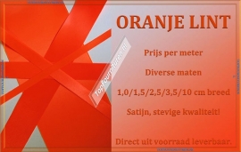 ORANJE lint in diverse maten