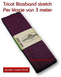 Tricot Biaisband Jersey donker violet