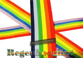 Regenbooglint Ribbon diverse breedtes