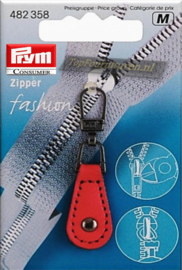 Fasion zipper kunstleer rood