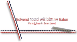 Golvend holland rood wit blauw galon/lint