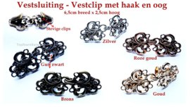 Vestsluitingen met clips klein