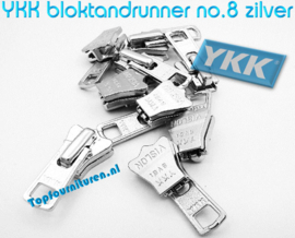 Zilveren ritsrunner no.8 vislon (P)