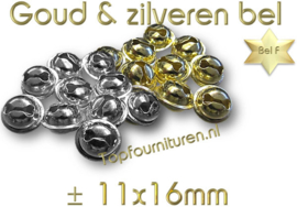Belletjes zilver & goud Ø 16mm (staffelkorting)