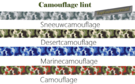 Ribbon lint Camouflage 1,6cm en 2.5cm