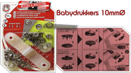 Drukknopen open ring / babydrukkers diverse kleuren 10mm