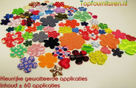 Gewatteerde applicaties ± 60 stuks