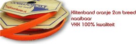 Klittenband YKK oranje 2cm breed naaibaar