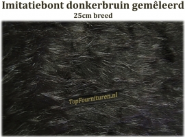 Bontrand 25 cm donkerbruin gemêleerd