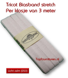 Tricot Biaisband Jersey licht zalm