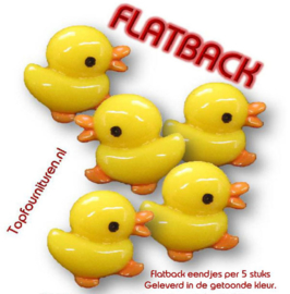 Flatback eendjes per 5 stuks