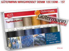 Gütermann naaigarenset denim 12x100 meter