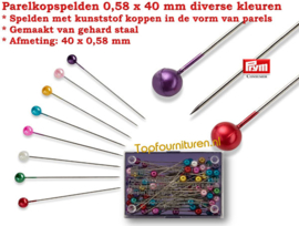 Stalen pin met parelkop Ø 0,58 mm x 40 mm