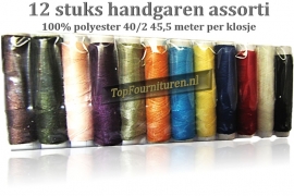 12 klosjes handgaren in diverse kleuren