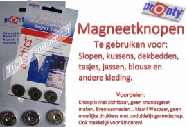 Magneetknopen zilver en brons