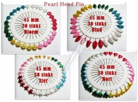Pearl Headpin kleur 45mm diverse