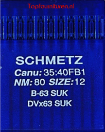 Schmetz CANU:35:40FB1 NM:80 SIZE:12 B-63 SUK DVx63SUK