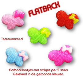 Flatback vlinders per 5 stuks