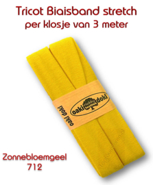 Tricot Biaisband Jersey Zonnebloemgeel