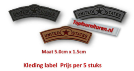 Opstrijkbare labels United States