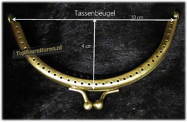 Tassenbeugel/frame rond brons 10cm