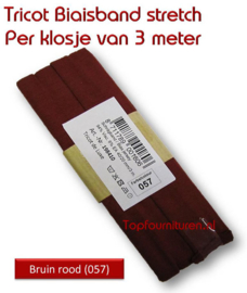 Tricot Biaisband Jersey bruin-rood