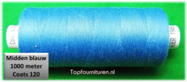 Middenblauw naaimachinegaren 1000 meter