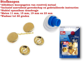 Afdekknopen/ stofknopen overtrekbaar PRYM