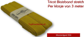 Tricot Biaisband Jersey Mosterdgeel