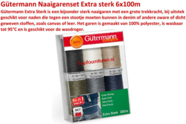Gütermann Naaigarenset Extra sterk 6x100m