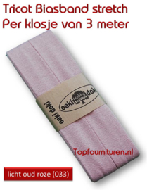 Tricot Biaisband Jersey licht oud roze