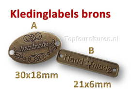 Kledinglabels brons