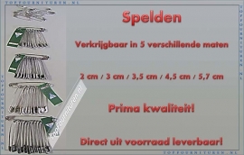 Veiligheidsspelden 2 / 5,7 cm Zilverkleur prijs per 12 stuks