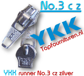 Ykk runner no 3 cz (prijs per 2 stuks)(C)