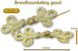 Brandenburgers-sluiting goud / zilver 13x5cm