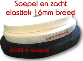 Soepel en zacht elastiek 16mm breed