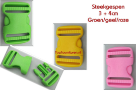 Steekgespen gekleurd 3 + 4cm