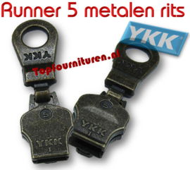 Brilrunner 5 metalen ritsen YKK (staffelkorting)