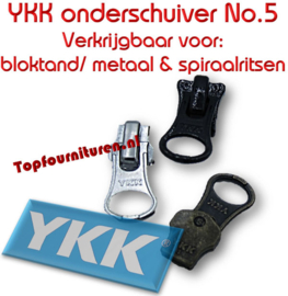 Onderschuivers no.5 YKK