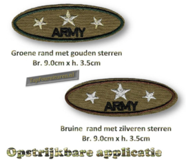 Army gouden of zilveren sterren